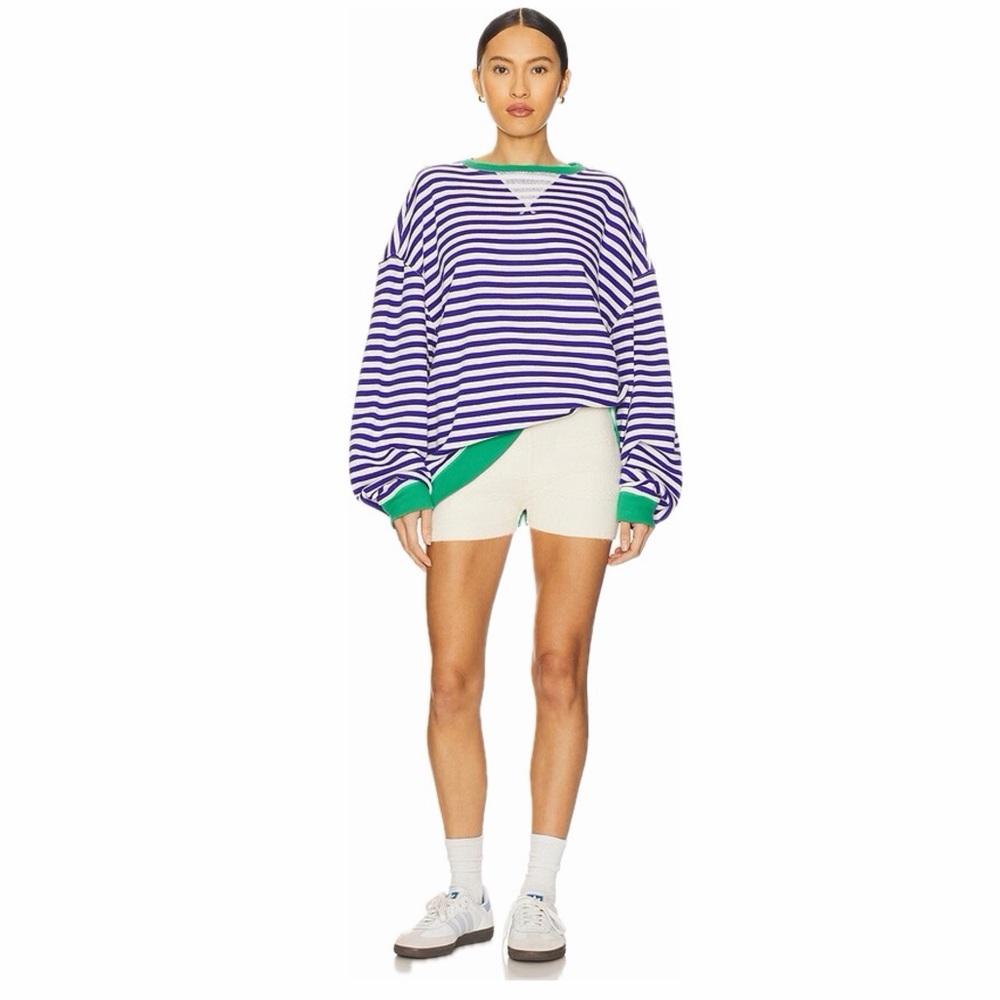 Free People |  NWOT Classic Striped Crew - Picture 4 of 10